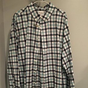 GoodFellow Teal and Black Button Up